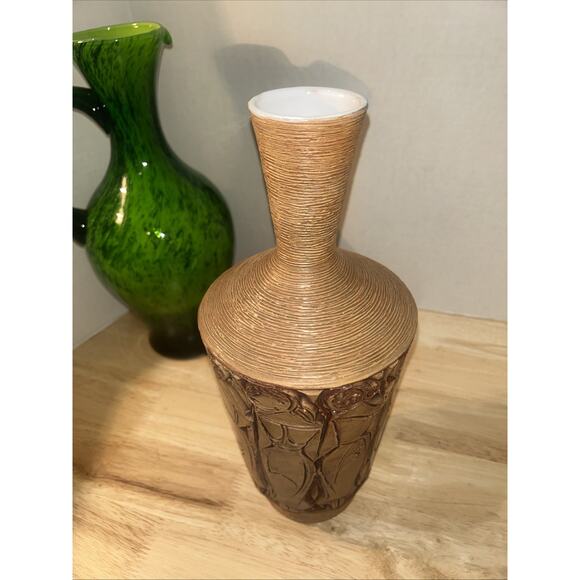 MCM Fratelli Fanciullacci Italian Ceramic Pottery Carved Female Form 13.25” Vase - Picture 4 of 16